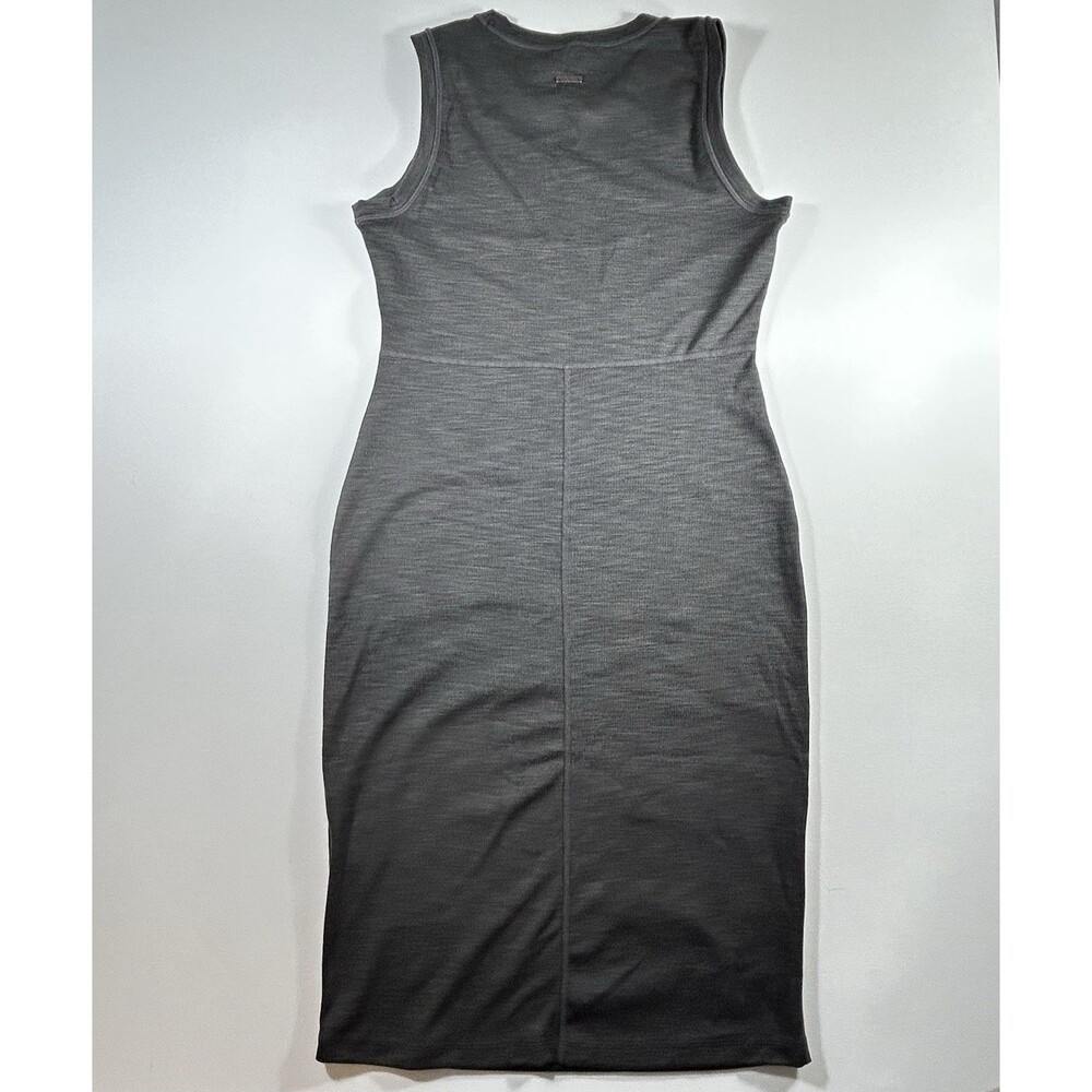 Prana Becksa Tank Dress Mink Grey Ribbed Stretch UPF 50 Athletic Bodycon Small - Picture 12 of 13